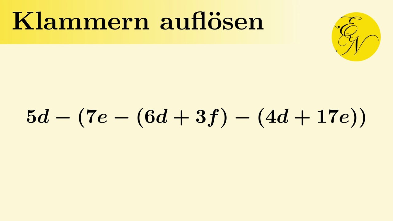 Klammern, Vor- und Rechenzeichen