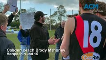 Football: Cobden coach Brody Mahoney, round 15 2025