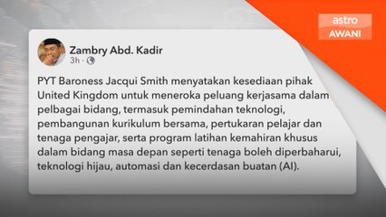 UK sedia perkukuh kerjasama bersama Malaysia