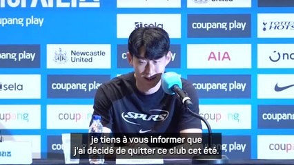 Tottenham - Son : "J'ai décidé de quitter ce club cet été"