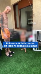 Polonara, Achille Junior dà lezioni di basket al papà: il video