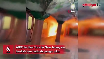ABD'de banliyö treninde korkutan yangın: Yolcular son anda kurtuldu!