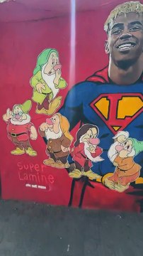 Une fresque représentant Yamal vandalisée - Foot - Liga - FC Barcelone