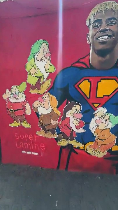 Une fresque représentant Yamal vandalisée - Foot - Liga - FC Barcelone