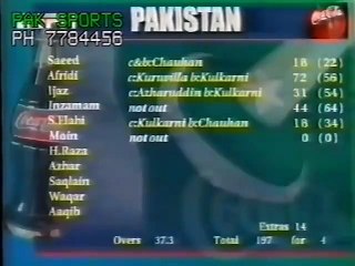 Pakistan vs India, 2nd ODI at Karachi, Sep 30 1997 _ Stone Pelting ODI _ Chuhan Last Over SIX !!