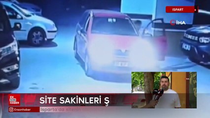 Isparta'da sitenin otoparkındaki araçlara zarar veren kişi aranıyor