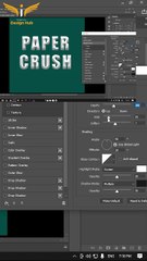 Create Realistic Paper Crush Text Effect in Photoshop | Easy Tutorial #shorts #photoshop #short