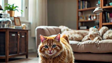 Fluffy Cat vs. Magic Bubbles! 🐾 Cutest Battle Ever!