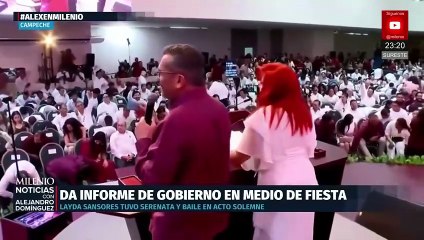 Layda Sansores celebra con baile y serenata su cuarto informe de gobierno