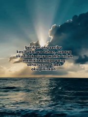 Berikan aku seribu kesibukan ya tuhan agar aku...