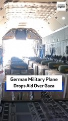 German Military Plane Drops Aid Over Gaza