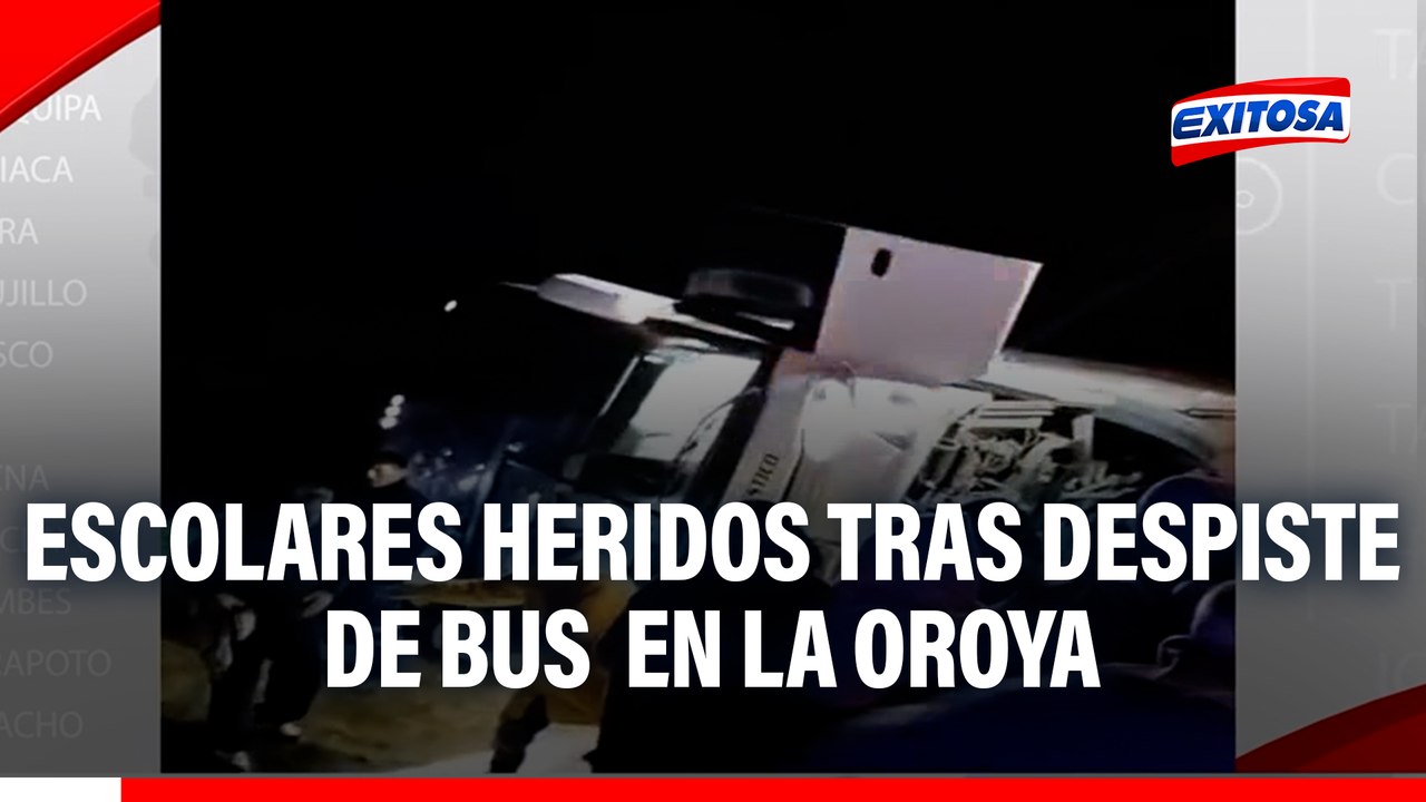 Escolares terminan heridos tras despiste de bus en La Oroya