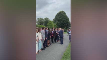TRUMP shares EMOTIONAL moment with White House Interns