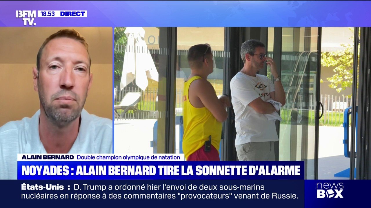 Noyades: "Il faut que tout le monde puisse apprendre à nager", déclare Alain Bernard (double champion olympique de natation)