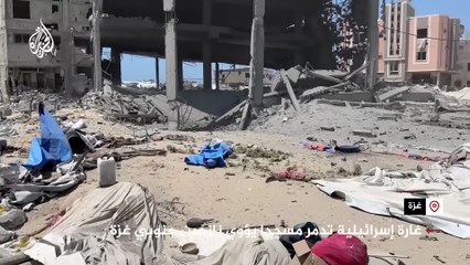 غارة إسرائيلية تدمر مسجدا يؤوي نازحين جنوبي غزة