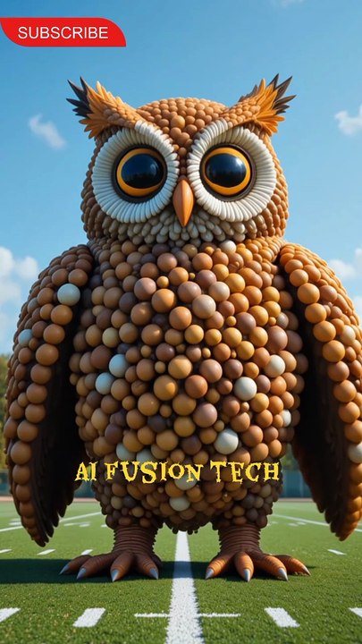 Brown Owl Dancing on Bouncing Ball 😱🦉 | Cutest Bird Ever! #shorts