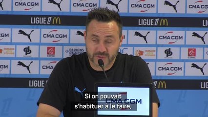 Marseille - De Zerbi : "Si on pouvait s'habituer à gagner..."