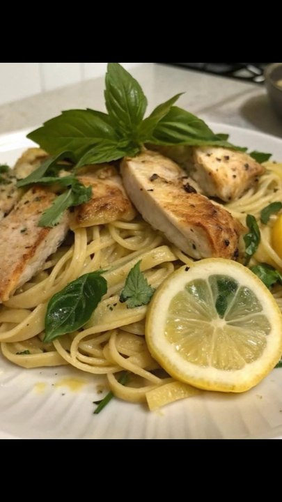 Lemon Basil Chicken Pasta🍝🍋 Zesty, fresh, and full of flavor! This Lemon Basil Chicken Pasta is a simple, yet elegant dish that brings together juicy chicken, bright lemon, and aromatic basil for a delicious meal! 🌿✨