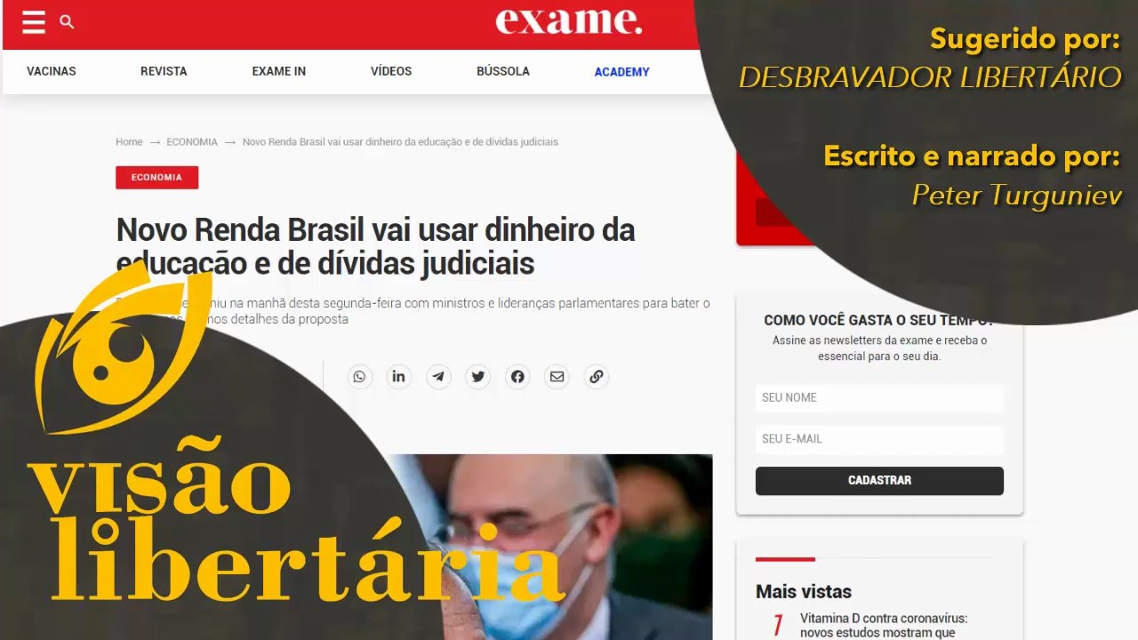 Governo anuncia Renda Cidadã, substituto do Bolsa Família | Visão Libertária - 29/09/20 | ANCAPSU