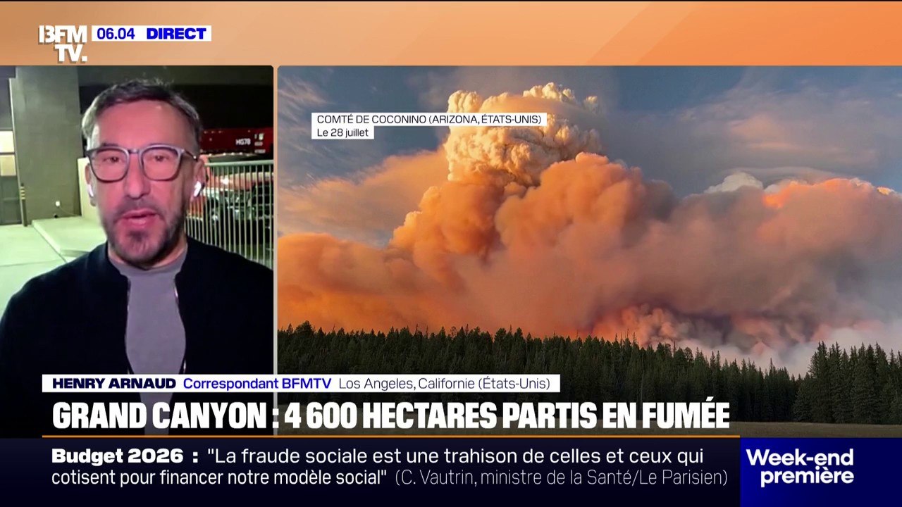 Californie: un incendie historique a déjà ravagé 4.600 hectares du Grand Canyon