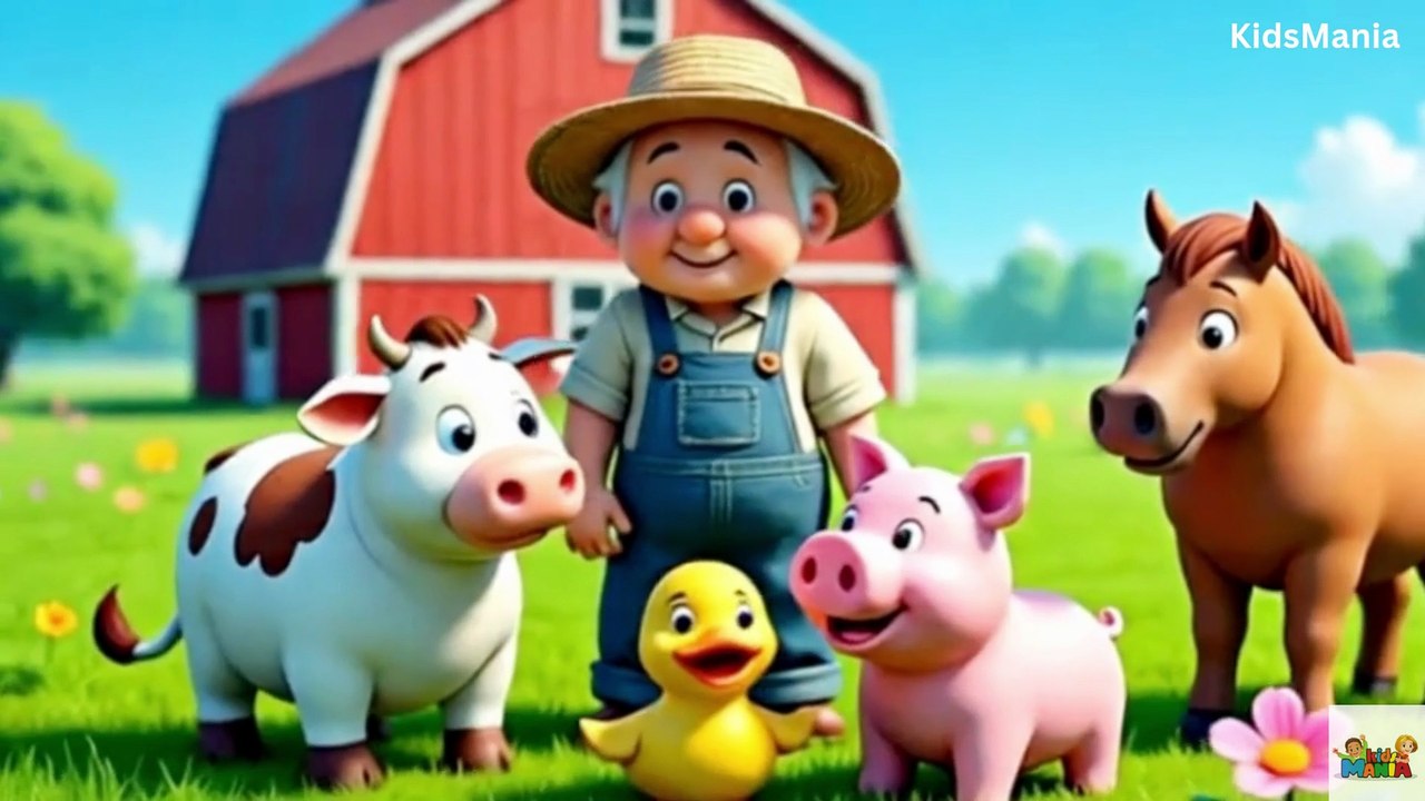 Old MacDonald Had a Farm 🐄🐓🐴 | Fun Kids Song & Animal Sounds