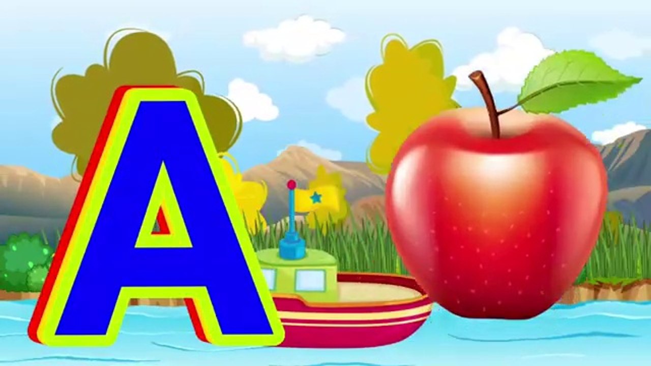 ABC Phonics Song with Two Words | A for Apple | ABC Alphabet Sounds for babies