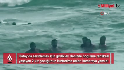 Rip akıntısına kapılan çocuklar son anda kurtarıldı!