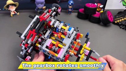 3610+ grain Lamborghini big pink beef, assembled and decompressed simply, connected and like building a real car, the sense of accomplishment arises naturally