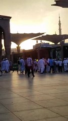 sunset view at Masjid E nabvi_Madina_Hajj performed at Saudi Arabia _13 may to 26 june_ hajj 2024