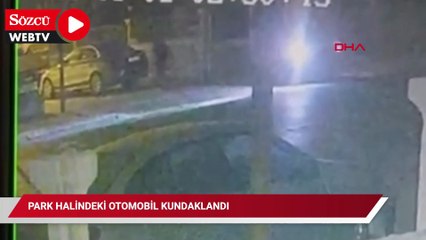 Park halindeki otomobil kundaklandı