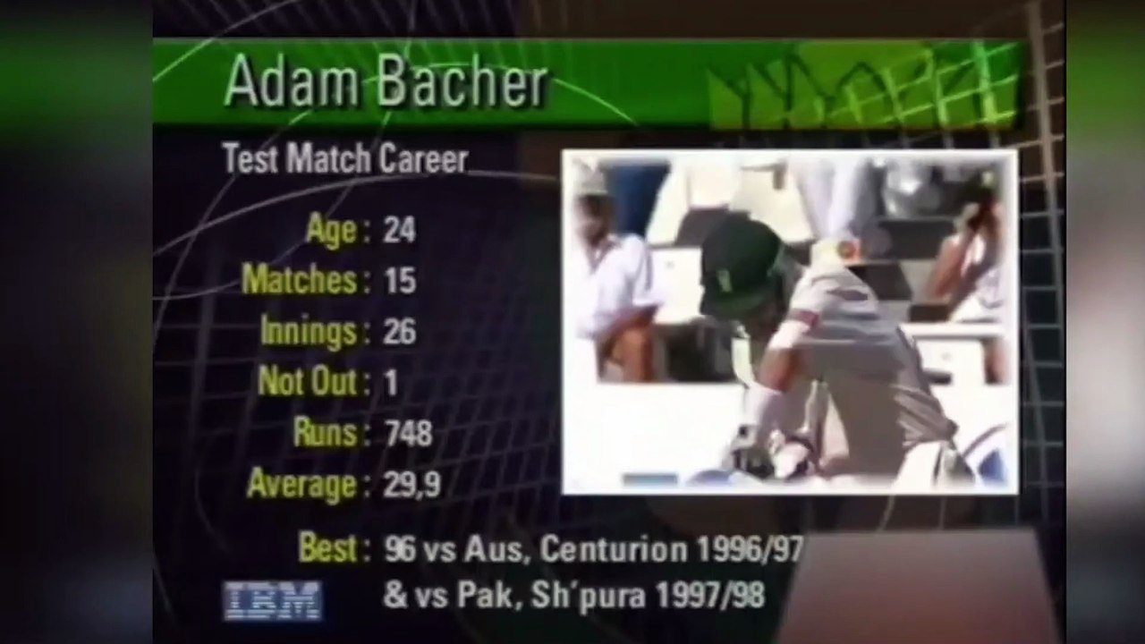 Adam Bacher Lovely Four to Chaminda Vaas South Africa vs Sri Lanka, 1st Test at Cape Town, Mar 19 1998
