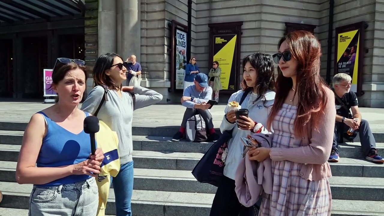 Audience members react to the Edinburgh International Festival eight-hour concert