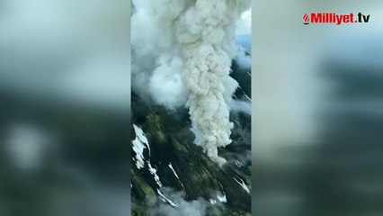 Rusya'daki volkan 600 yıl sonra patladı! Kırmızı havacılık alarmı