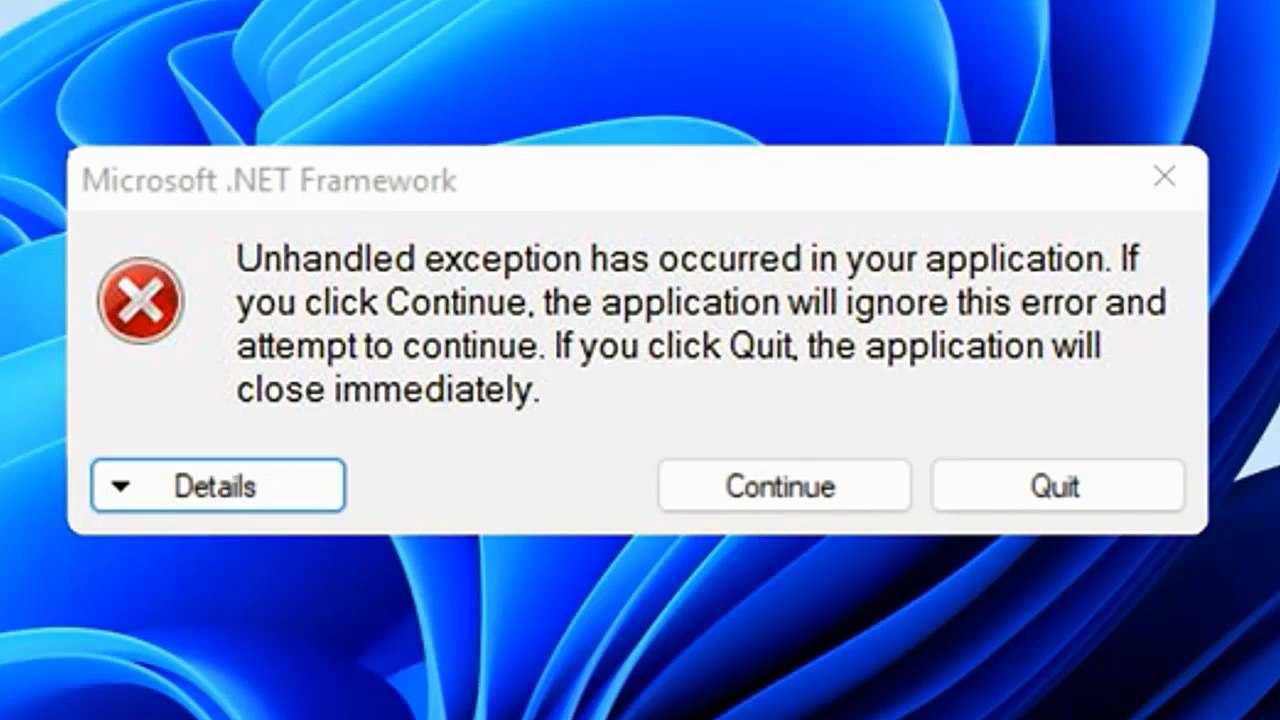 Fix .NET Framework Unhandled Exception Error in Windows 11 / 10 / 8 / 7 (2 Easy Methods) ✔️
