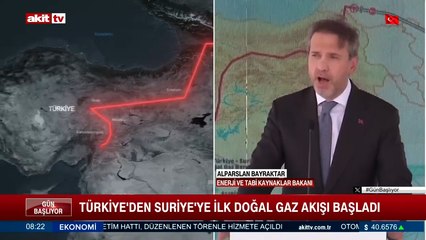 Türkiye'den Suriye'ye ilk doğal gaz akışı başladı