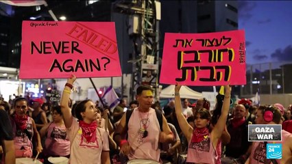 'We want this war to be over': Israeli hostage families protest in Tel Aviv