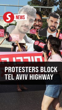 Israeli protesters block main highway, want release of hostages in Gaza