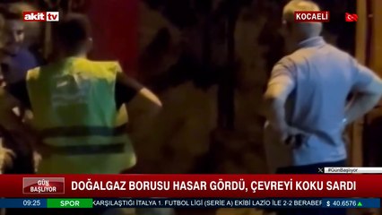 Doğal gaz borusu hasar gördü, çevreyi koku sardı