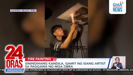 Sinindihang kandila, gamit ng isang artist sa paggawa ng mga obra | 24 Oras Weekend