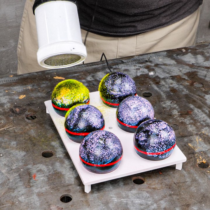 Eco-friendly tennis balls made from recycled tires🎾