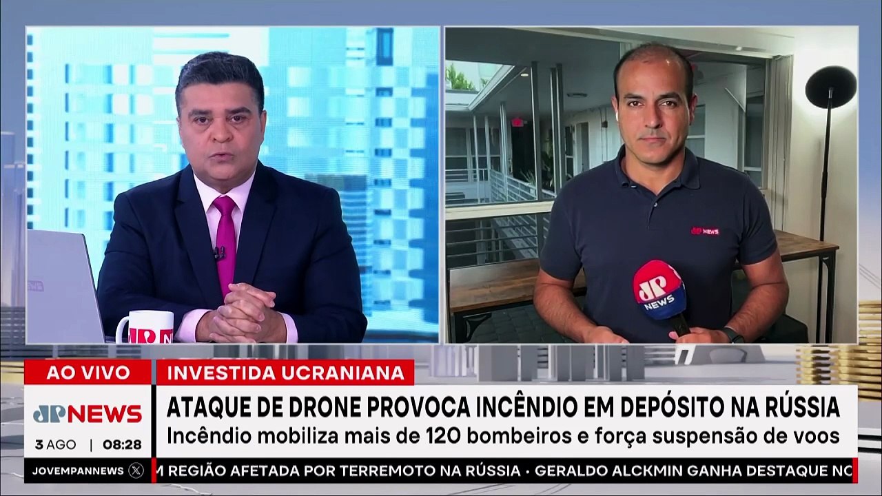 Ataque de drone da Ucrânia provoca incêndio em depósito da Rússia