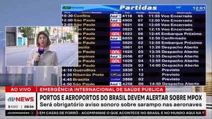 Portos e aeroportos do Brasil devem alertar sobre Mpox