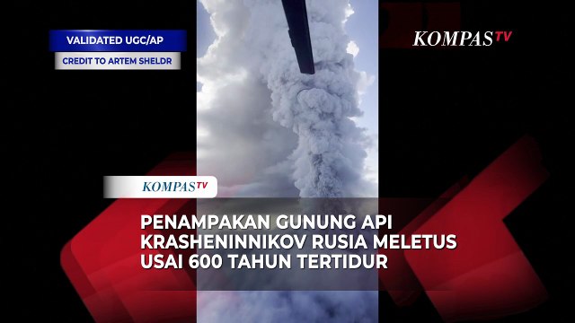 Penampakan Gunung Api Krasheninnikov di Rusia Meletus usai 600 Tahun Tertidur