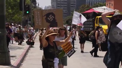 ‘Rage Against the Regime’: LA protesters take aim at Trump in fiery march
