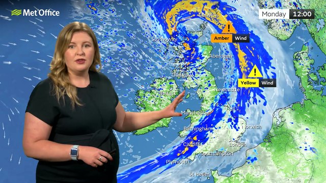 Met Office Morning Video Forecast 04/08/2025 - Amber and Yellow warnings in place