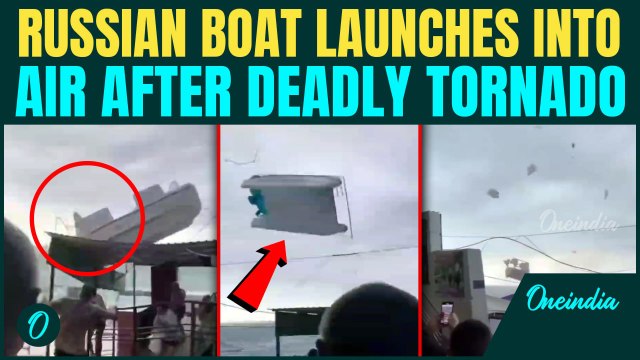 VIDEO: Deadly Tornado HURLS Boat Into Sky in Russia | Massive Floods SWEEP Away Bridge