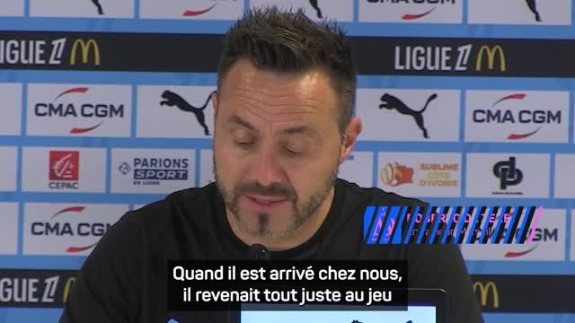 Marseille - De Zerbi salue la progression de Greenwood