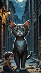 _The Brave Cat’s Heroic Deed_ 🐱✨  #vcat #catcare #catlover