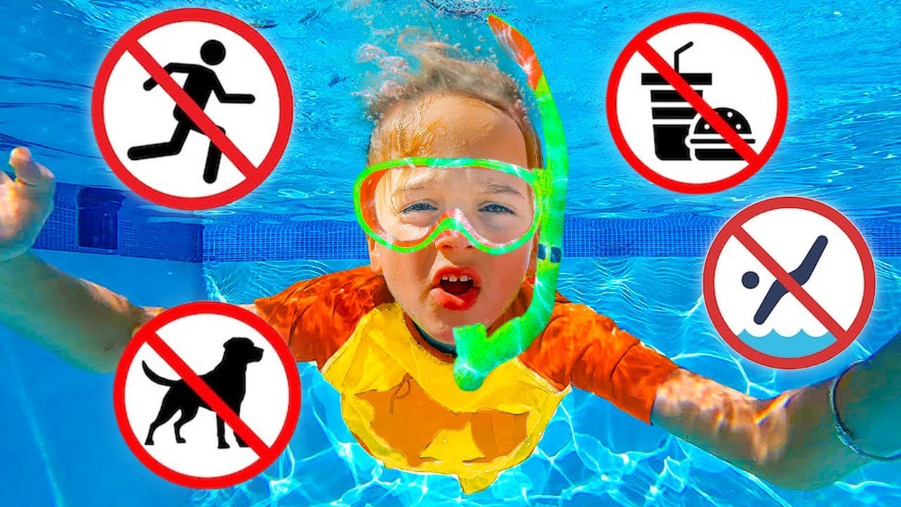 Kids learn safety rules in the pool