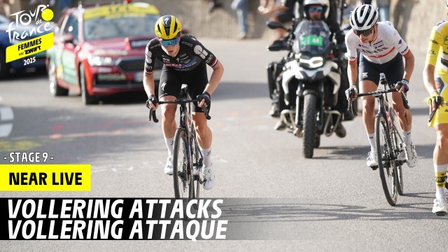 Demi Vollering attacks in the group of favourites! - Stage 9 - Tour de France Femmes avec Zwift 2025